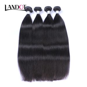 Brazilian Straight Virgin Human Hair Weaves Bundles Top Quality Indian Cambodian Mongolian Peruvian Malaysian Remy Hair Extensions Soft FULL