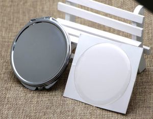 Espelho compacto kits DIY - DIA.65mm Espelho compacto em branco Mirror dobrável com adesivo epóxi 5 peças/lote