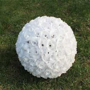 12"(30cm) Wedding Decoration Artificial Rose Silk Flower Ball Party Centerpieces Mint Decorative Hanging Kissing Balls