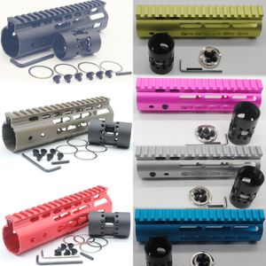 7 Cores 7 '' polegadas Comprimento Keymod Handguard Ferroviário Fino Livre Float Picatinny Mount Sistema De Ajuste. 223 / 5.56