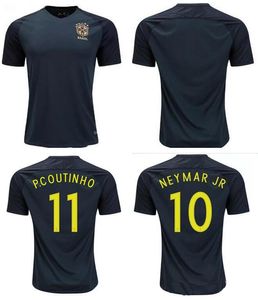 Wholesale new brazil soccer jersey resale online - new Brazil Soccer Jerseys Soccer jersey Camisa de futebol Brasil Neymar Oscar home away Adult football Shirt thai quality