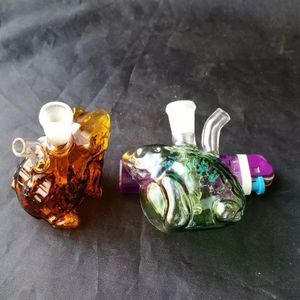 Färg grodglas manet glas bongs tillbehör, rökrör färgglada mini multi-färg handrör bästa sked glasrör