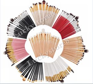 Compõem pincéis 20 pcs Eye Shadow Brushes 18 Cores Superior Soft Pincel Kabuki Kit Set Cosméticos Maquiagem Maquiagem Escovas
