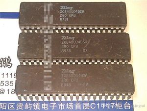 Zilog. Z0840004DSA / Z80 CPU, Dual In-line 40 pakiet ceramicznych PIN. Kolekcja mikroprocesora Vintage, kolekcjonerski / IC