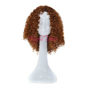 Perruques achat en gros de Perruque réglable Toute tête Kinky Curly Bounce Curl Micro Braid Wig African American Janaminac Twist pouces Perruques synthétiques pour femmes noires