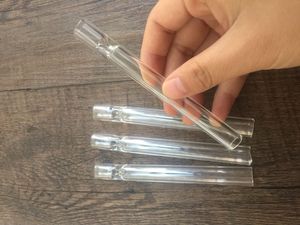 Glass Tobacco pipes Dry herb pipe cigarette filters One Hittes smoking hand Pipe Glass Straw Tube Cigarette Filter Glass Filter Pipes