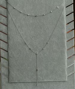 100 % 925 colar de cadeia longa de camada de prata esterlina para mulheres casamento com jóias de estação pavimentada com cor prata de prata dourada