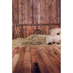 Vintage brązowy drewniany podłogi ściany rustykalne tło słomy stodoły cyfrowe tła dla fotografii dziecko dzieci fotografia backdrops