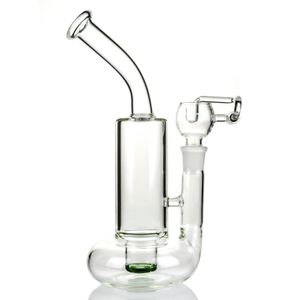 com óleo Quartz Bucket plataformas de vidro Bongs com tubos Tornado Perc Verde Tuibine Perc água 18 milímetros Conjunto dab Plataformas WP146-1