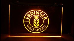 Erdinger Weissbrau Beer Bar Pub Club 3D Znaki LED Neon Light Znak Wystrój domu Crafts