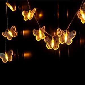 10 م 50 led فراشة الصمام سلسلة أضواء ac110v / 220 فولت في الهواء الطلق وعيد الأماكن المغلقة عطلة عيد الميلاد الديكور أضواء
