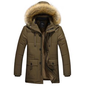 Wholesale- 2016メンズ服ロングコットンジャックTAUTUMNWINTERウォームベルベットライニング材料DADコートジャケット肥厚男性のくぼみのジャケット