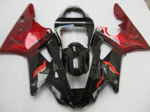 Kit carenatura di alta qualità per Yamaha YZF R1 2000 2001 carene nere rosso vino set YZFR1 00 01 OT12