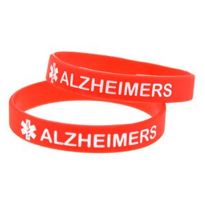 1 Stück ALZHEIMERS Silikonkautschuk-Armband für ältere Menschen. Tragen Sie diese Nachricht als Erinnerung im täglichen Leben