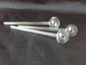 Längd valfri transparent potten glas bongs tillbehör glas rökrör färgglada mini flerfärgade handrör bästa sked glas