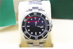 40 mm Männer Uhren 116610 116610ln Schwarz und Blaues Zifferblatt Edelstahlarmband Saphirglas Herren Automatik