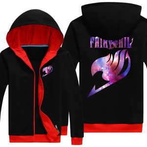 Partihandel-Hot Försäljning Färg Noctilucent Fleece Anime Cartoon Fairy Tail Flag Fluorescerande dragkedjor Män / Kvinnor Hoodies 12 Mönster Topp Tees