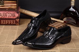 Chegada nova Handmade do Homem Sapatos de Couro Adulto homem sapatos de vestido sapatos oxford para o homem preto Business Dress Zapatos Hombre tamanho grande 45 46