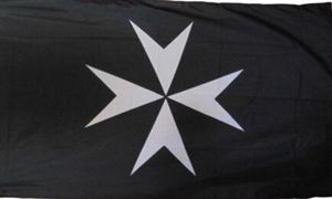 Hospitaller Knights Bitwa Flaga 3FT X 5FT Poliester Banner Latający 150 * 90 cm Niestandardowa flaga na zewnątrz