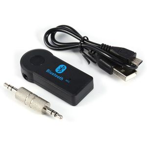 Freeshipping Wireless Bluetooth Universal Car Aux Audio Music Receiver Adapter 3.5mm Streaming A2DP Car Kit Handsfree med MIC för telefon MP3