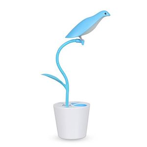 LED -bordslampor Creative Lovely Bird Novelty presentdisklampor Dimbar 360 graders justering med USB DC5V 500mA Litiumbatteri