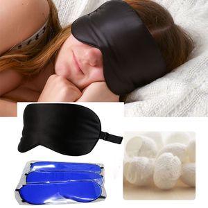 7 colors 100% Pure Silk Super Big Sleeping Mask Soft Sleeping Aid Eye Mask Cover Shade Travel Blindfold Sleep Mask Eye shade
