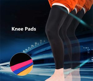 2pcs di sport di marca Leg ginocchiere basket Maniche Uomini Calcio Running Training compressione gamba lunga Maniche Protector Pad R15