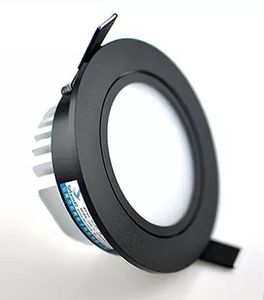 Schwarze Schale 9W/10W/12W LED-Downlight COB Dimmbare LED-Deckeneinbau-Downlights Lampe für die Heimbeleuchtung Dekorieren Sie AC110V 220V LLFA