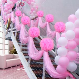 4,8 * 33 stóp krzesło stołowe SWAGS Sheer Organza Fabric DIY Wedding Party Dekoracja