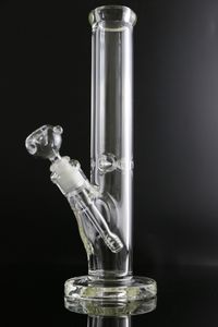 Narghilè Super Heavy 9mm Bong in vetro 35cm Dritto Ghiaccio spesso elefante Pipa ad acqua con stelo 14/18 downstem 14mm braciere