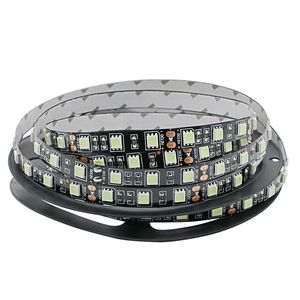 شرائط LED 5050 SMD أسود ثنائي الفينيل متعدد الكلور الجليد 5M 60Led / م الشريط الشريط 12V العاصمة غير مقاوم للماء