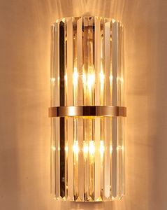 K9 arandela de cristal quarto lâmpada de parede com interruptor sala de estar sala de jantar quarto levou luz de parede do hotel salão de Conferência lâmpadas de cristal de ouro LLFA