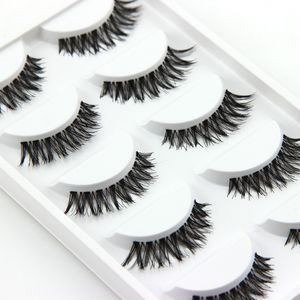 CRISSCROSS NATURAL FALSE SHEALASHES LASHES LASHES LADY BLACK CROSS 5ペア/ロット