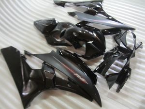 Injektionsformad passform för Yamaha YZF R6 2006 2007 Glänsande svarta Fairings Set YZFR6 06 07 OT22