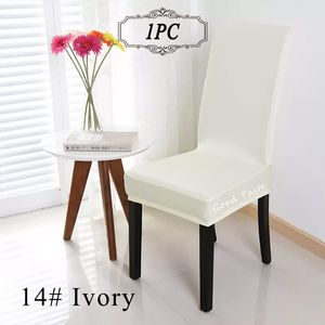 Doğum Günü Sandalyesi Örtüleri toptan satış-1 Adet Evrensel Polyester Streç Beyaz Sandalye Kapak Spandex Elastik Renkli Koltuk Ziyafet Düğün Dekorasyon için Kapakları Ev Tekstili Doğum Günü Açık Olay Dekor