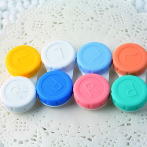 Plastic Portable Mini Contact Lens Case Travel Contact Lens Holder Container With Mirror Easy Carry For Eyes Care