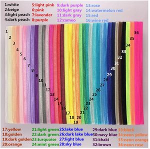 BABY Mädchen Jungen Nylon Gummibänder DIY Regenbogen Haarschmuck für Kinder Kleinkind Kleinkind 35 Farben