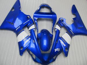 Högkvalitativ fairingkit för Yamaha YZF R1 2000 2001 Blue White Fairings Set YZFR1 00 01 OT11