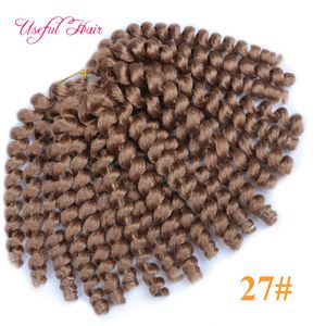 8Inch 2x Jumpy Wand Curl Braid Hair Extensions Bouncy Twist Jamaica Syntetisk Braiding Hair Extensions Crochet flätor hår för svarta kvinnor
