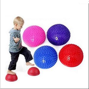 8 Farben Yoga Halbball Körperliche Fitnessgerät Übung Balance Ball Massagepunkt Trittsteine Balanceball für Kinder Erwachsene