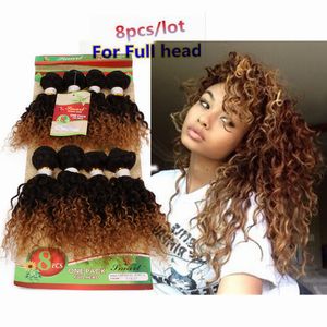 250g kinky curly 8 bundles 14-20inch black human hair extensions ombre brown,bug 8inch loose wave deep curly Brazilian human braiding hair