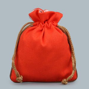 Zwykły puste bawełniane lniane torby sznurkowe eko biżuteria torba prezent torba lawenda suszone kwiaty przyprawowe torby magazynowe cukierki pakowanie torebki sztuk partia