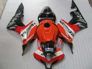 Kit de carenagem de motocicleta de injeção para Honda CBR600RR 07 08 carenagem de vermelho preto CBR600RR 2007 2008 OT18