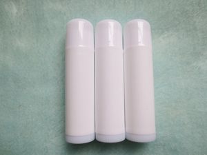 contenitore vuoto bianco Tube+Caps del balsamo per labbra del rossetto di 300pcs/lot 5g