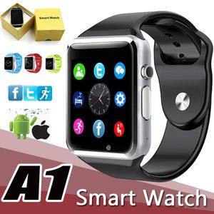 A1 Smart Watch Bluetooth Touch Screen Smartwatch iWatch Suporte SIM TF Card Relógios inteligentes para smartphone com caixa de varejo