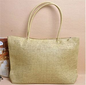 Nieuwe mode Womens Straw Summer Weave Woven Shoulder Tote Shopping Beach Bag Purse Handtas stro Strandtassen van hoge kwaliteit