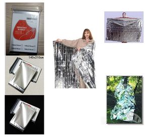 Wholesale 210 * 140cm Outdoor Sport Climbers Life-saving Emergency Blanket Survival Rescue Insulation Curtain Blanket Silver New M655