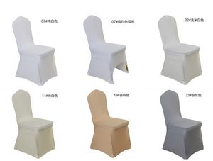 100 PCS Universal White Polyester Spandex Wedding Chair Cover för bröllop Bankett Folding El Decoration Decor Whole193w