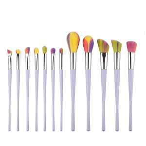 Gute Qualität 12 Stück Make-up-Pinsel-Set, Make-up-Pinsel-Werkzeug, kleine Taille, Pulverfarbe, kostenloser Versand, dhgate vip verkäufer