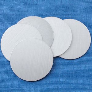 58mm Aluminum Stamping Blanks 2.28 Inch Diameter - Raw Brushed Finish Round Circle Disc Tags 0758LT DHL FREE SHIPPING